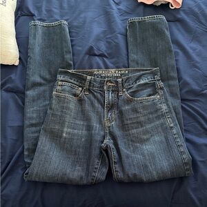 American Eagle Outfitters Men's Slim Jeans - Dark Blue